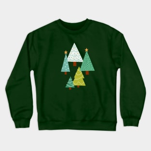 Holly Jolly Christmas Trees - Green Crewneck Sweatshirt